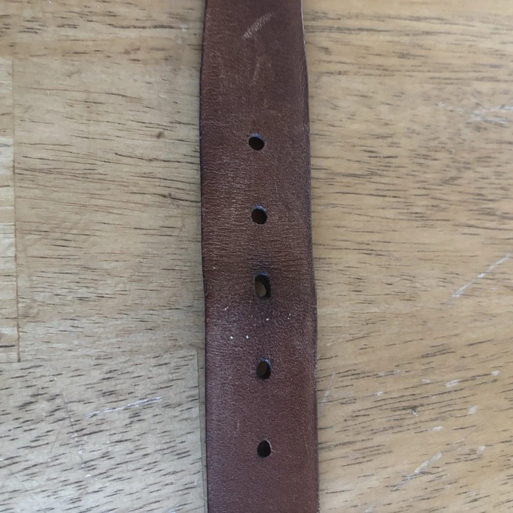 Trafalgar Mens Leather Belt Size 34 Glazed Capra Handmade in USA Classic Office‎